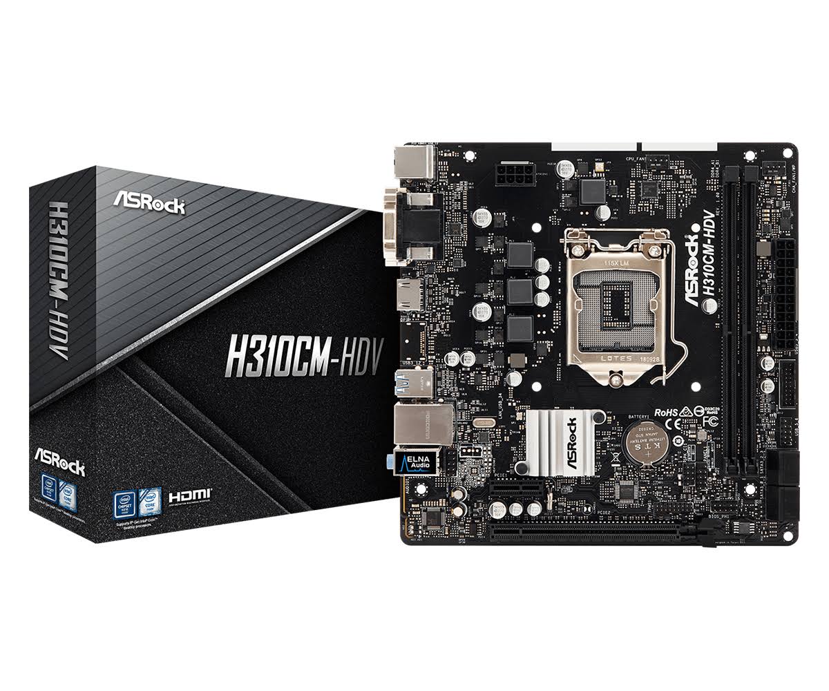 ASRock H310CM-HDV Intel LGA 1151 MicroATX Motherboard