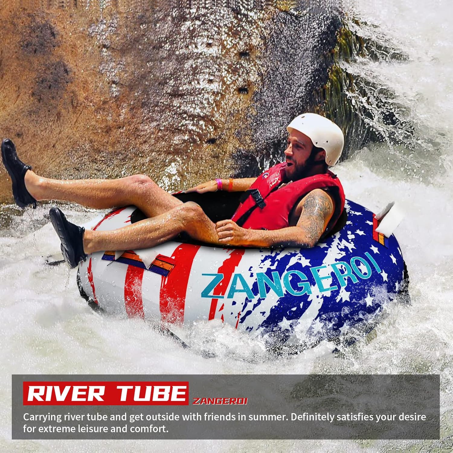 River Tube River Tubes for Floating Heavy Duty Inner Tubes for River Floating 42-inch Tubing Tubes for River Floating Tubes Heavy Duty River Tubes for Adults River Rafting Tubes with River Tube Cover
