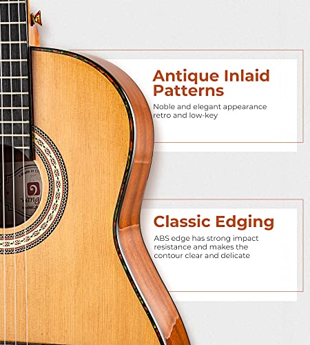 Classical Guitar Full Size 4/4 Spanish Style Classical Guitarra, 39 Inch Nylon Strings Guitar Ideal for Beginner Adults, Solid Cedar Top, by Vangoa