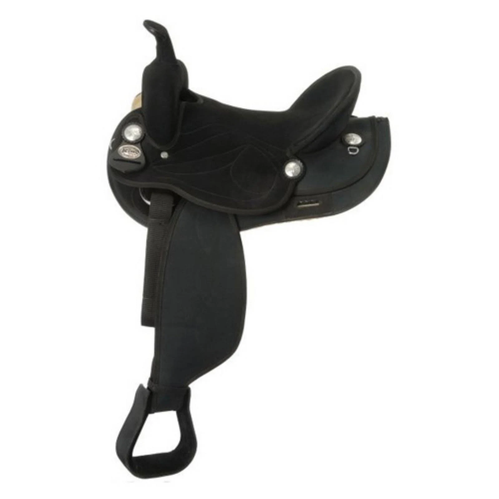 King Series Synthetic Trail Saddle with Suede Seat, Black