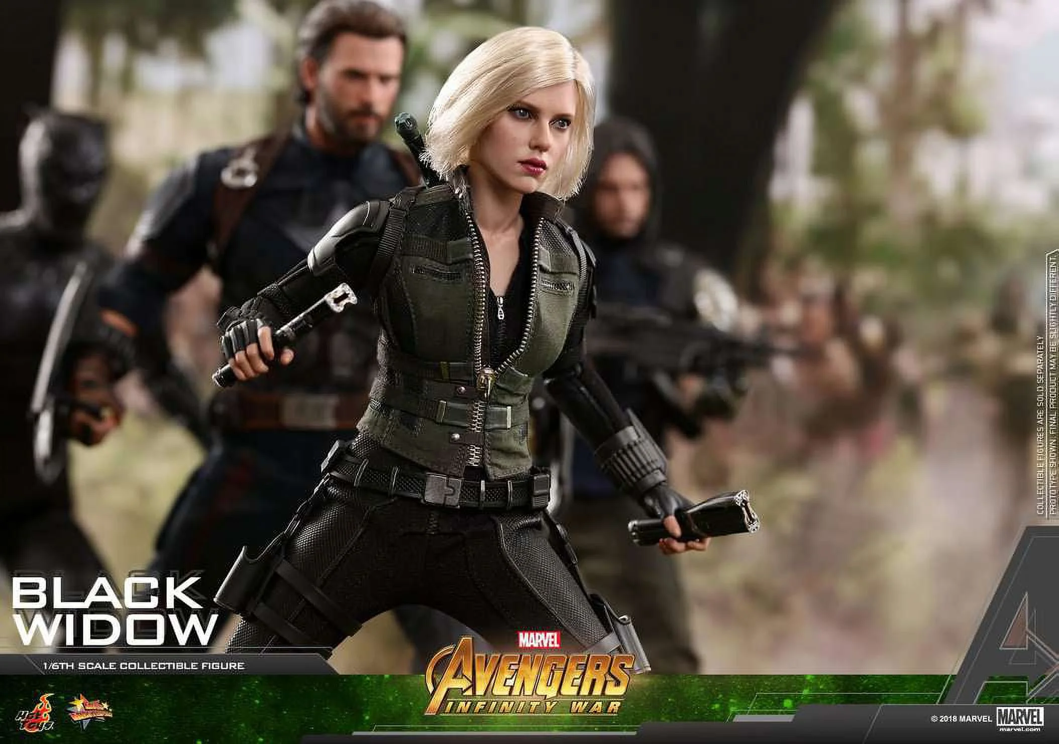 Hot Toys Movie Masterpiece Avengers Infinity War 16 Scale Figure Black Widow Japan Limited