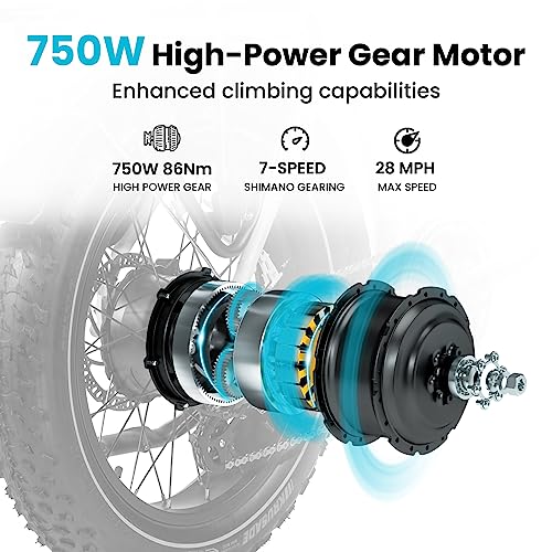 MAGICYCLE Ocelot/Ocelot Pro Step Thru 20" Electric Bike for Adults 750W 52V E Bike 15Ah/20Ah Long Range Electric Bike Max 28 Mph 7 Speeds