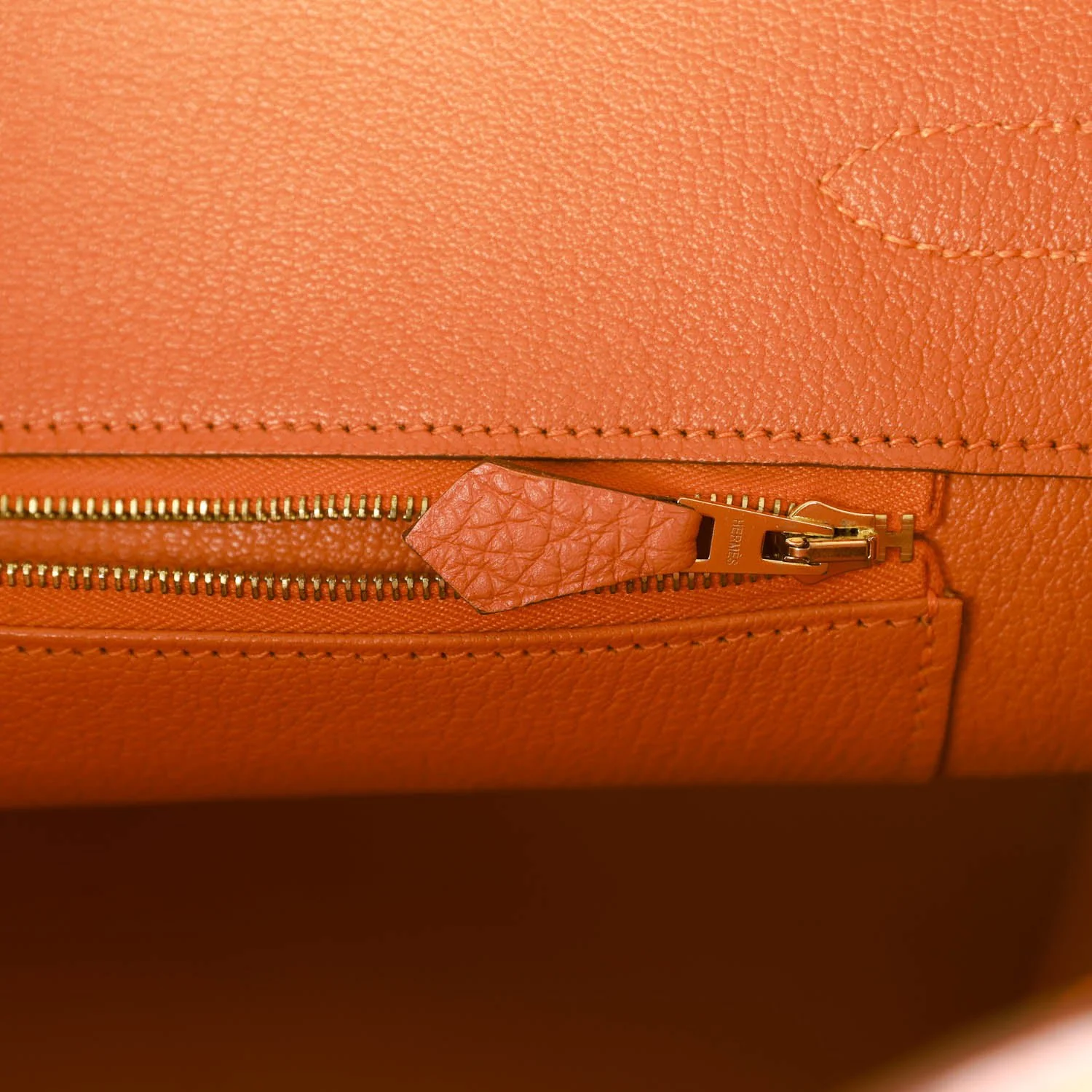 Pre-owned Hermes Birkin 35 Orange H Togo Gold Hardware