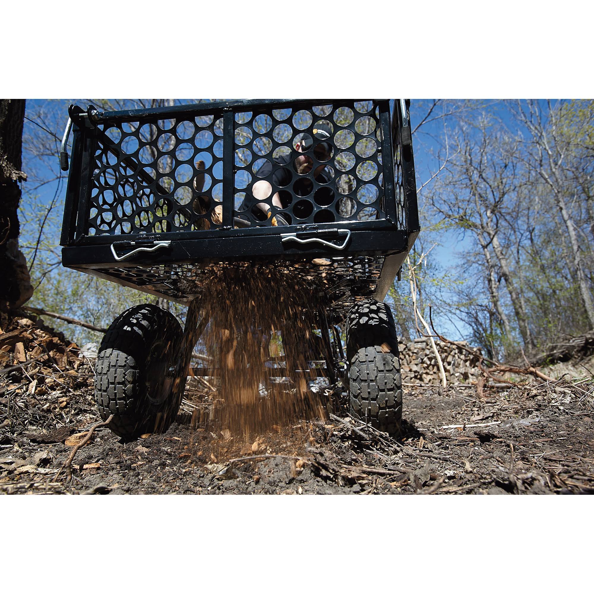 Strongway Steel Garden Wagon - 800-Lb. Capacity, 40inch L x 20inch W