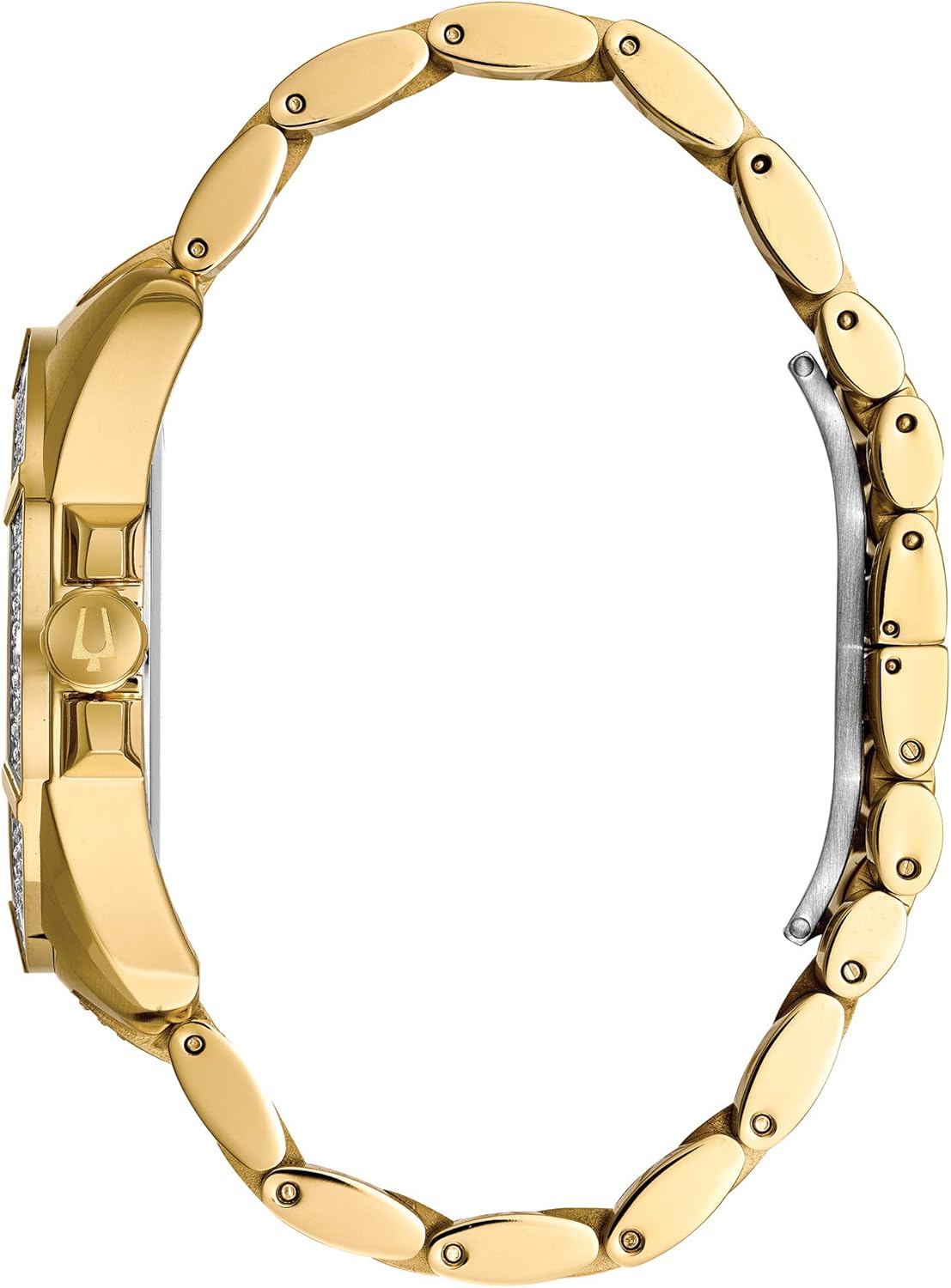 Bulova Men's Crystals Phantom Gold Tone Stainless Steel 6-Hand Multi-Function Quartz Watch Style: 98C128
