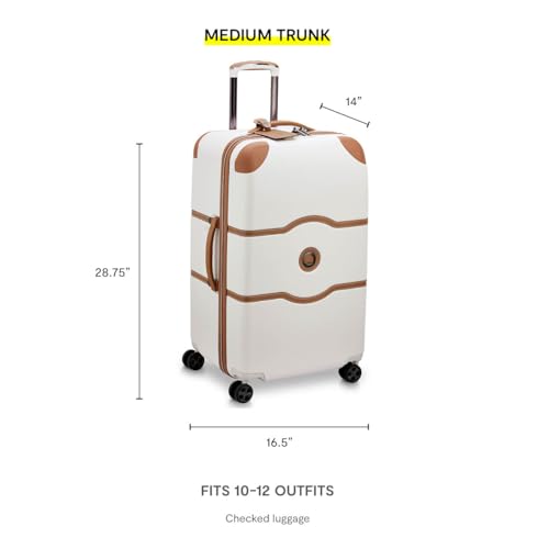 DELSEY PARIS Chatelet Air 2.0 Hardside Luggage with Spinner Wheels, Angora, Checked-Large 28 Inch