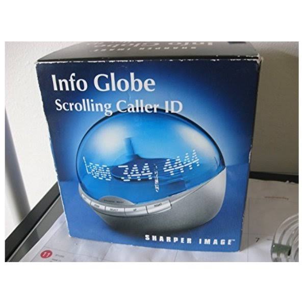 Sharper Image Info Globe Scrolling Caller ID
