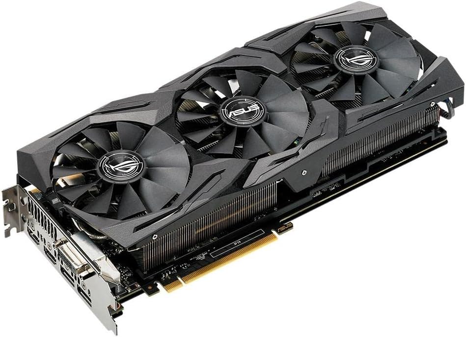 ASUS ROG-STRIX-GTX1080TI-O11G-GAMING GeForce 11GB OC Edition VR Ready 5K HD Gaming HDMI DisplayPort DVI Overclocked PC GDDR5X Graphics Card