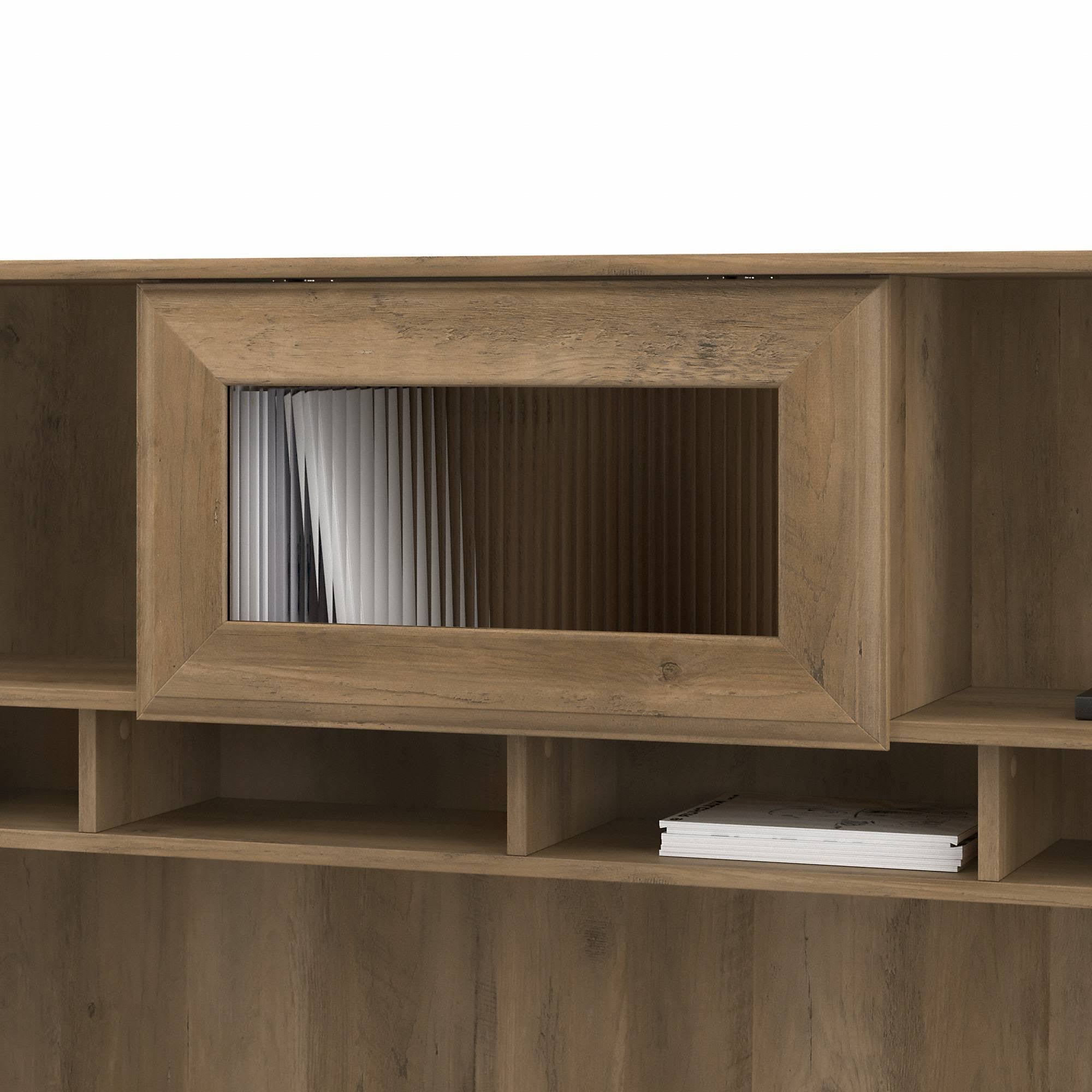 Cabot 60W Hutch Reclaimed Pine - Bush Furniture
