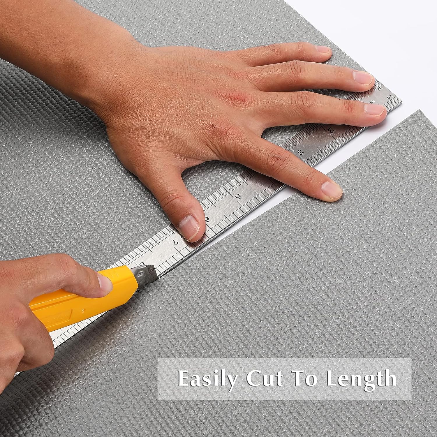 EMENTOL Professional Tool Box Liner and Drawer Liner, Grey-16 inch(W) x 16 feet(L),Thick Cabinet Liners, Non-Slip, Easy Cut and Adjustable, 3mm Thickness