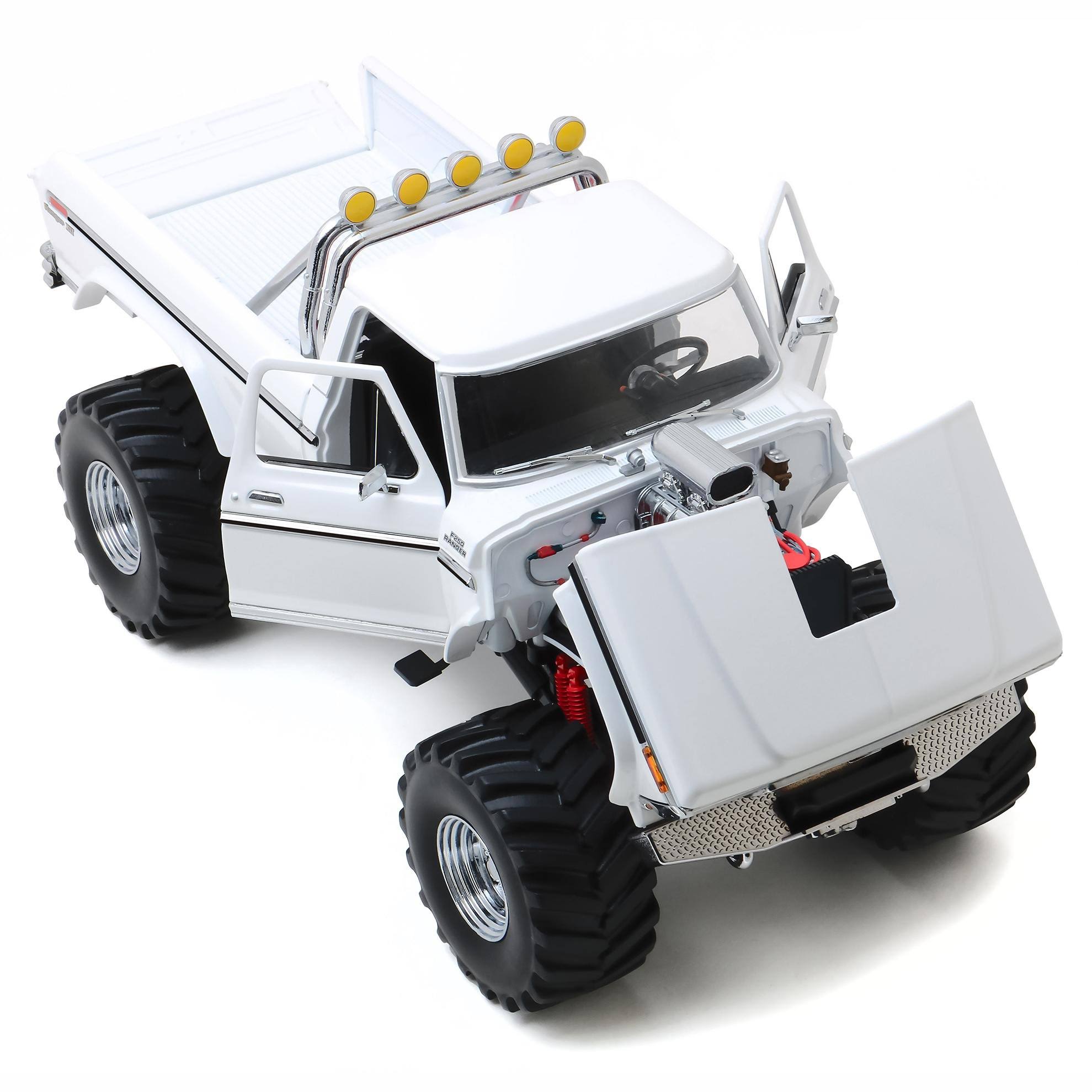 1979 Ford F-250 XLT Monster Truck with 48-Inch Tires White Kings of Crunch Series 1/18 Diecast Model Car by Greenlight