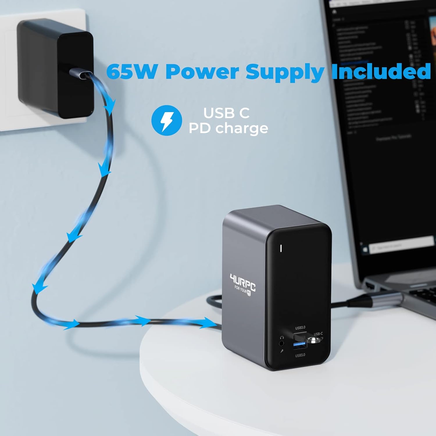 USB C Laptop Docking Station Dual Monitor HDMI, 15-in-1 USB C Dock with Dual HDMI, VGA, 6 USB, 60W USB C Charging, SD TF Slot, RJ45 and Audio/Mic, USB C Docking Station Dual Monitor for USB C Windows