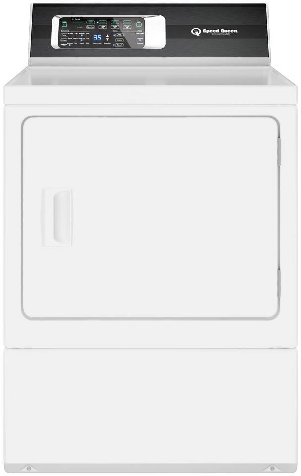 Speed Queen DR7003WE 27 inch ; Electric Dryer with 7 cu. ft. Capacity; Steam Sanitize; Pet Plus; Steam Boost; Drum Lighting; Up-Front Lint Filter; Reversible Door; in White