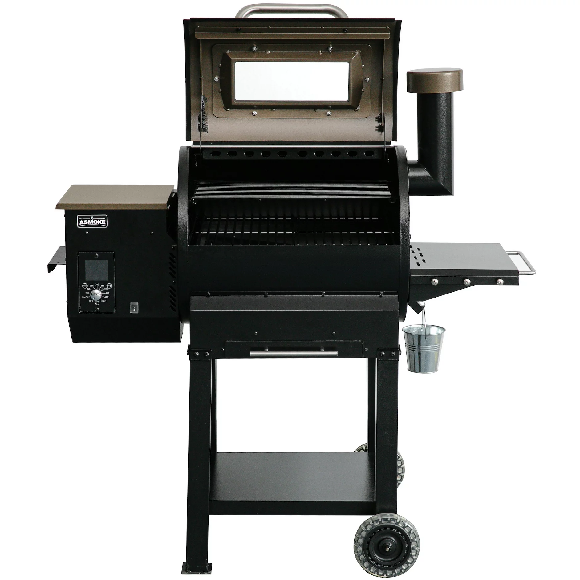 ASMOKE Wood Pellet Grill Smoker 515 sq. in., Bronze