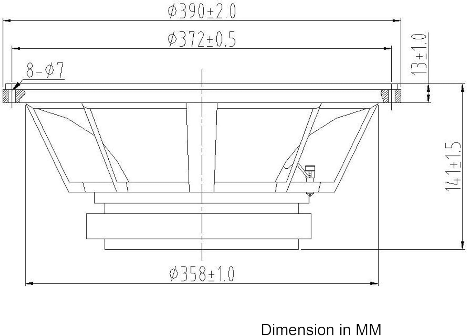 Sound Town 12�� 500W Cast Aluminum Frame Woofer (Low Frequency Driver), Replacement Woofer for PA/DJ Speakers or Subwoofer Cabinets (STLF-12120A)