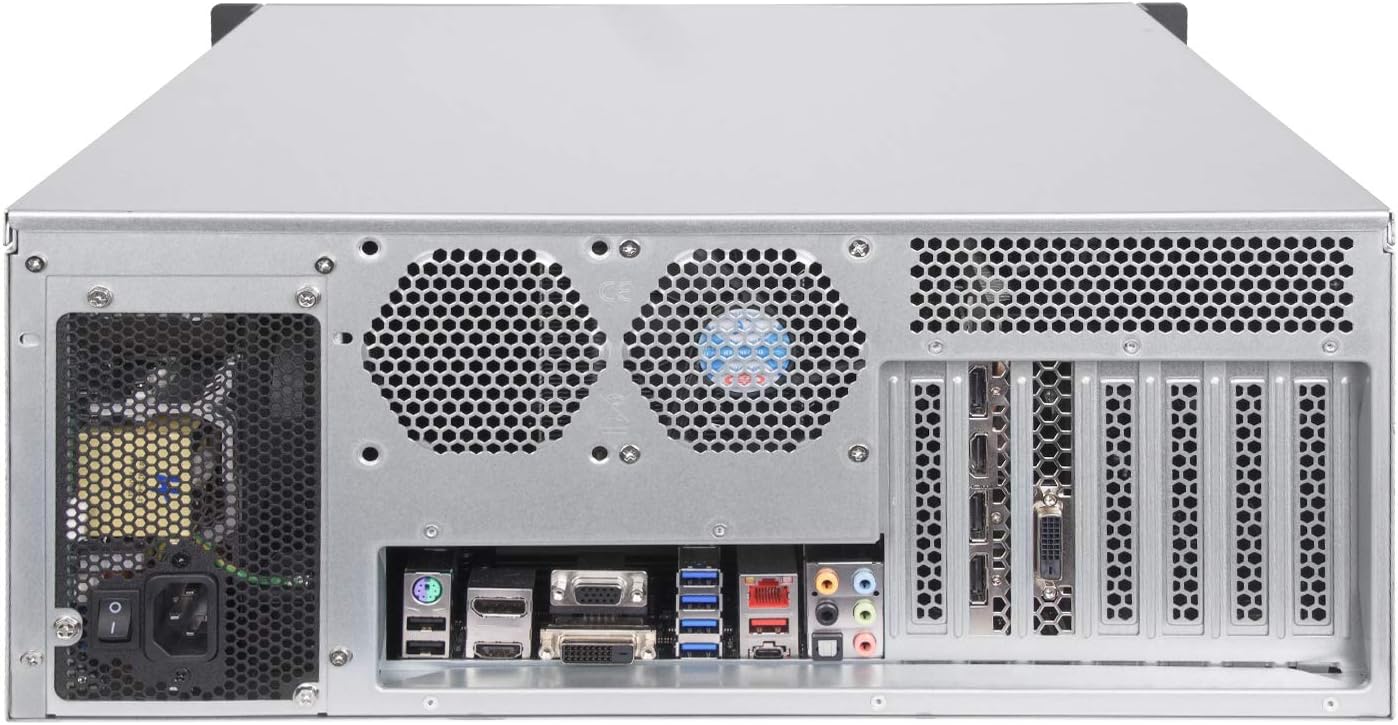 SilverStone Technology RM41-H08 4U Rackmount Server Case with 5 x 3.5 Hot-Swappable Bay and 3 x 5.25 Bays with USB 3.1 Gen 1 RM41-H08-x
