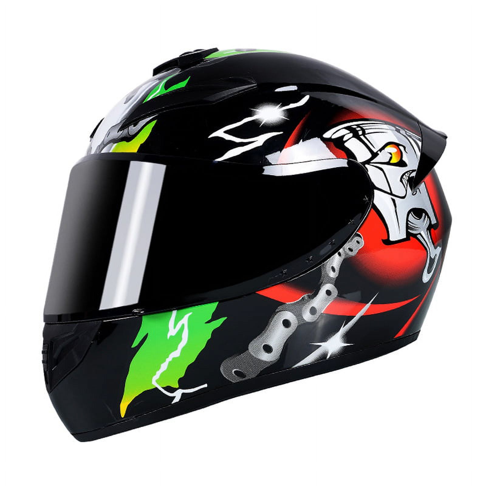 Motorcycle Helmets Full Face for Adult,Motorbike Street Helmet with Tinted Visors and Multiple Vents,Scooter Helmet Road Bike Helmet Unisex A7