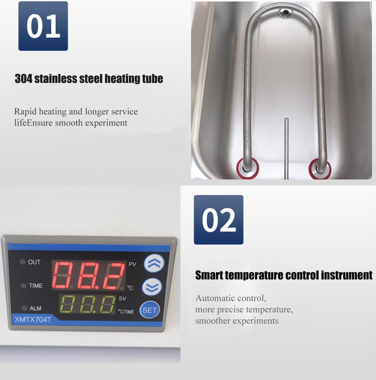 6l Digital Laboratory Water Bath Heater, Stainless Steel Liner Heater Equipment, Constant Temperature Water Bath, 600w, Suitable for Laboratory Use, Chemical and Biological Experiments