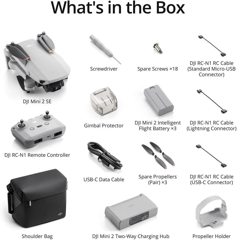 DJI Mini 2 SE Drone Fly More Combo Bundle with 64GB microSD Card, Landing Pad, Cleaning Kit