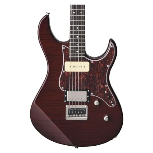 YAMAHA 6 String Solid-Body Electric Guitar, Right, Translucent Black, 612VII (PAC612VIIFM TBL)