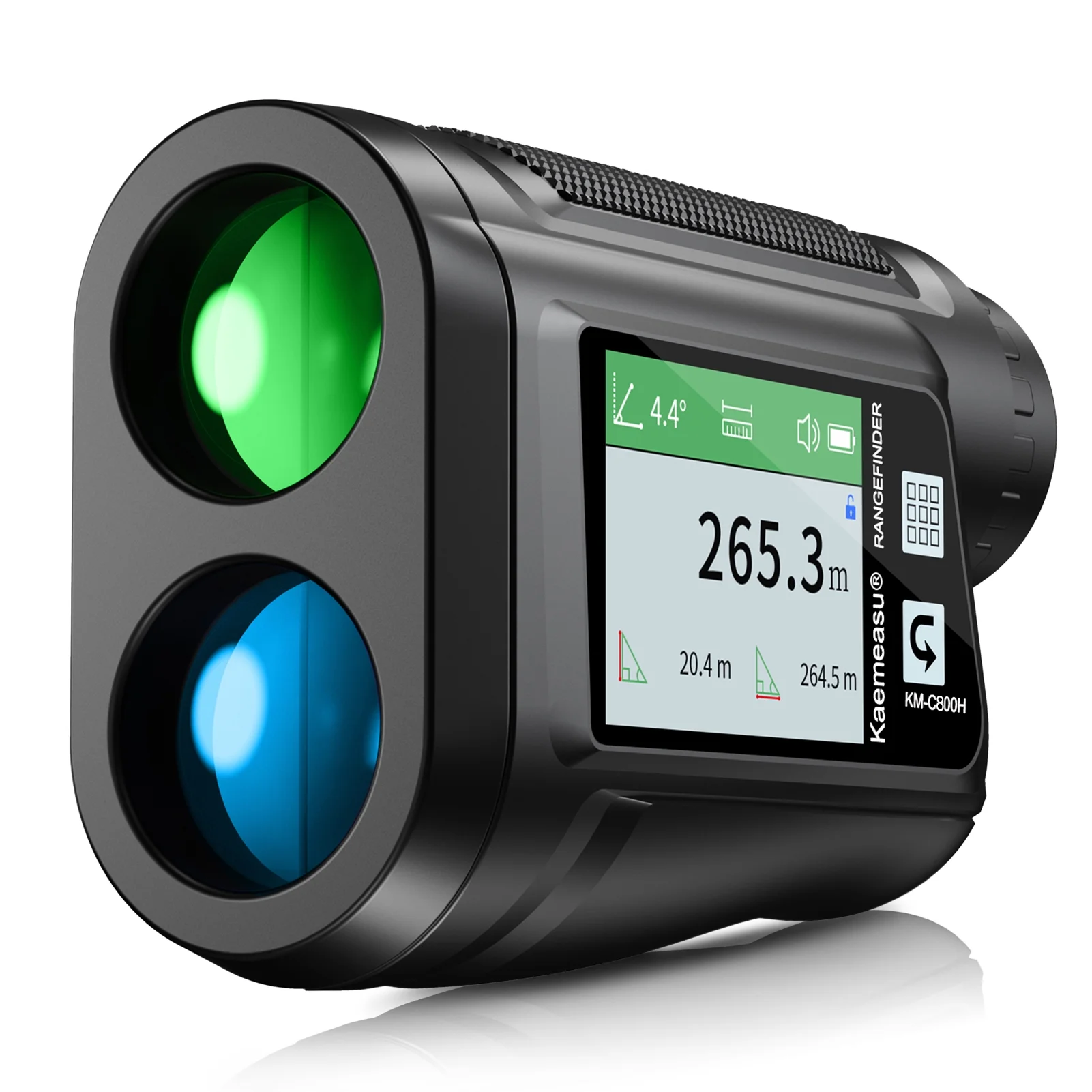 Rangefinder with LCD Touch Screen 6X Magnification 600M / 800M USB Rechargeable Finder Distance Meter with Speaker Slope Function Flag Locking Vibration