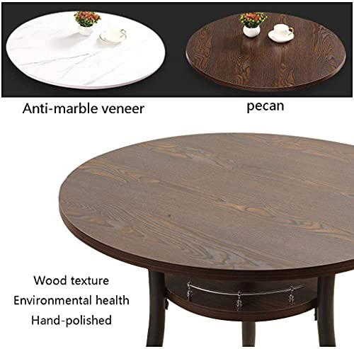 Round Dining Table Set W/ 4 Chair - Save Space Table and Chair Set of 3 Office Reception Negotiation Table Cafe Tea Shop Restaurant Round Table Living Room Kitchen Dining Table (Color : Green)