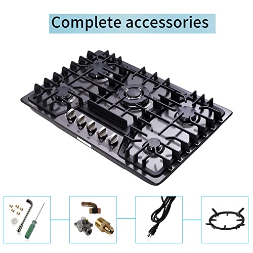 Anlyter 30 Inch Gas Cooktop Gas Stovetop