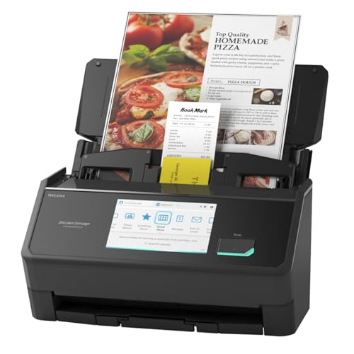 ScanSnap iX2500 Wireless or USB High-Speed Cloud Enabled Document, Photo & Receipt Scanner with Large Touchscreen and 100 Page Auto Document Feeder for Mac or PC, White