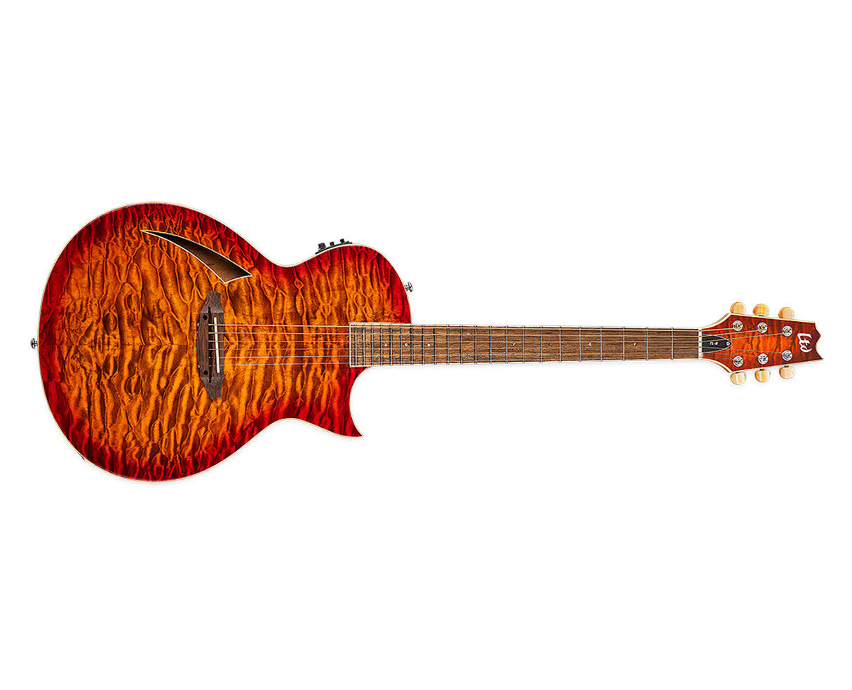 ESP LTD TL-6 Acoustic Electric Thinline Guitar, Tiger Eye Burst