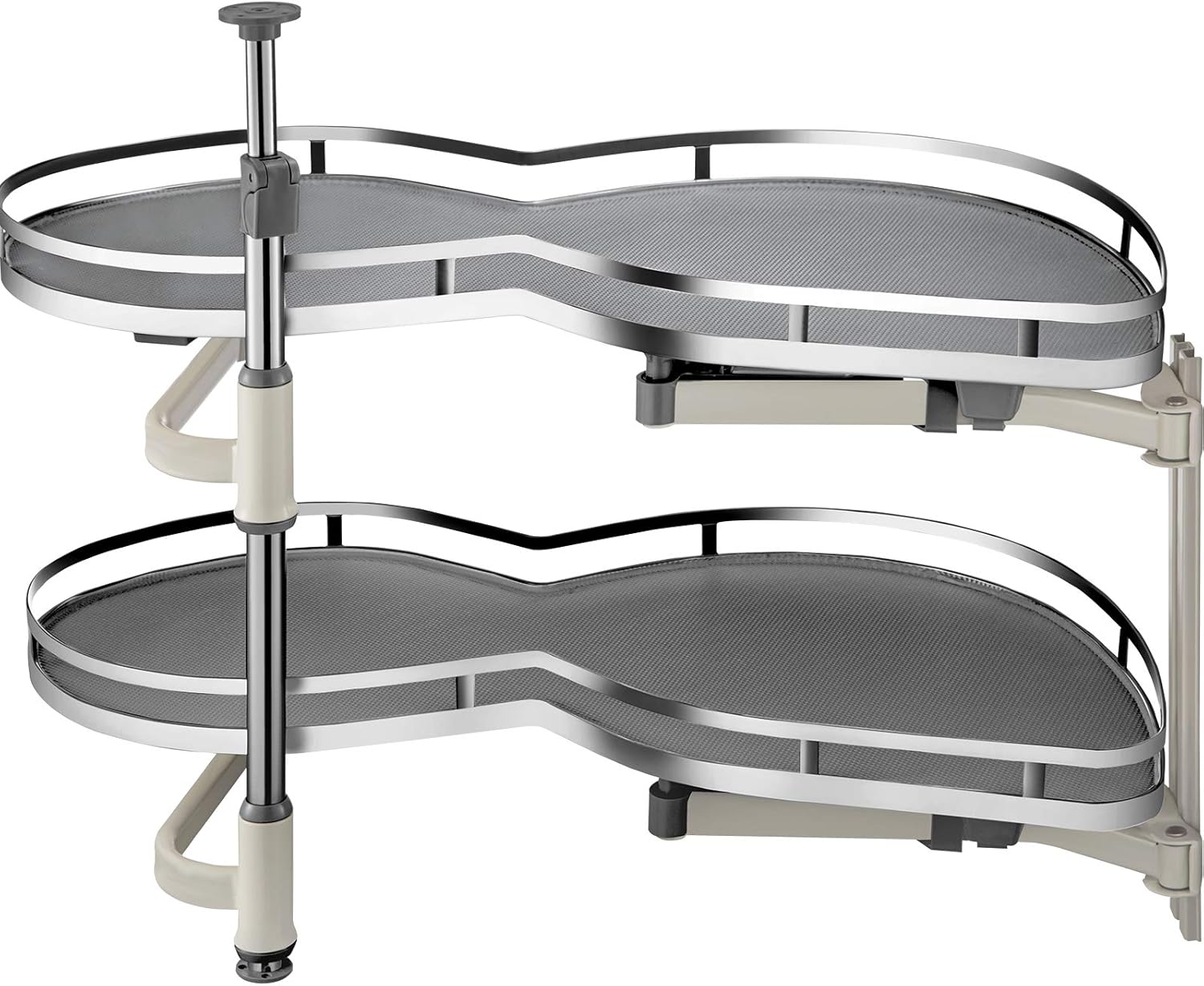 VEVOR Swing Left Blind Corner Cabinet Pull Out for 36 inch Cabinet, 2 Tier Swing Tray Blind Kitchen Cabinet, Soft Close Cloud Blind Organizer for Right Handed Open Blind Corner Cabinet