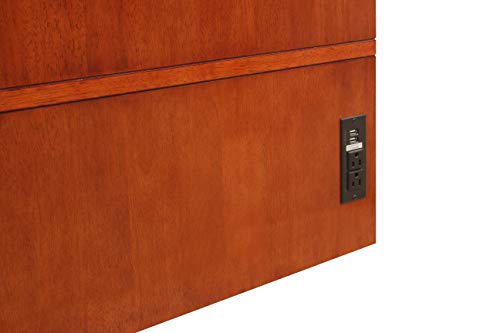 McCutchen Solid Wood Murphy Storage Bed (Queen, Cherry)