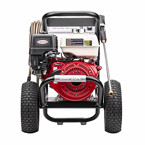 Simpson 61014 3500 PSI at 2.5 GPM Honda GX200 with AAA AX300 Axial Cam Pump Cold Water Professional Gas Pressure Washer PS61002-S
