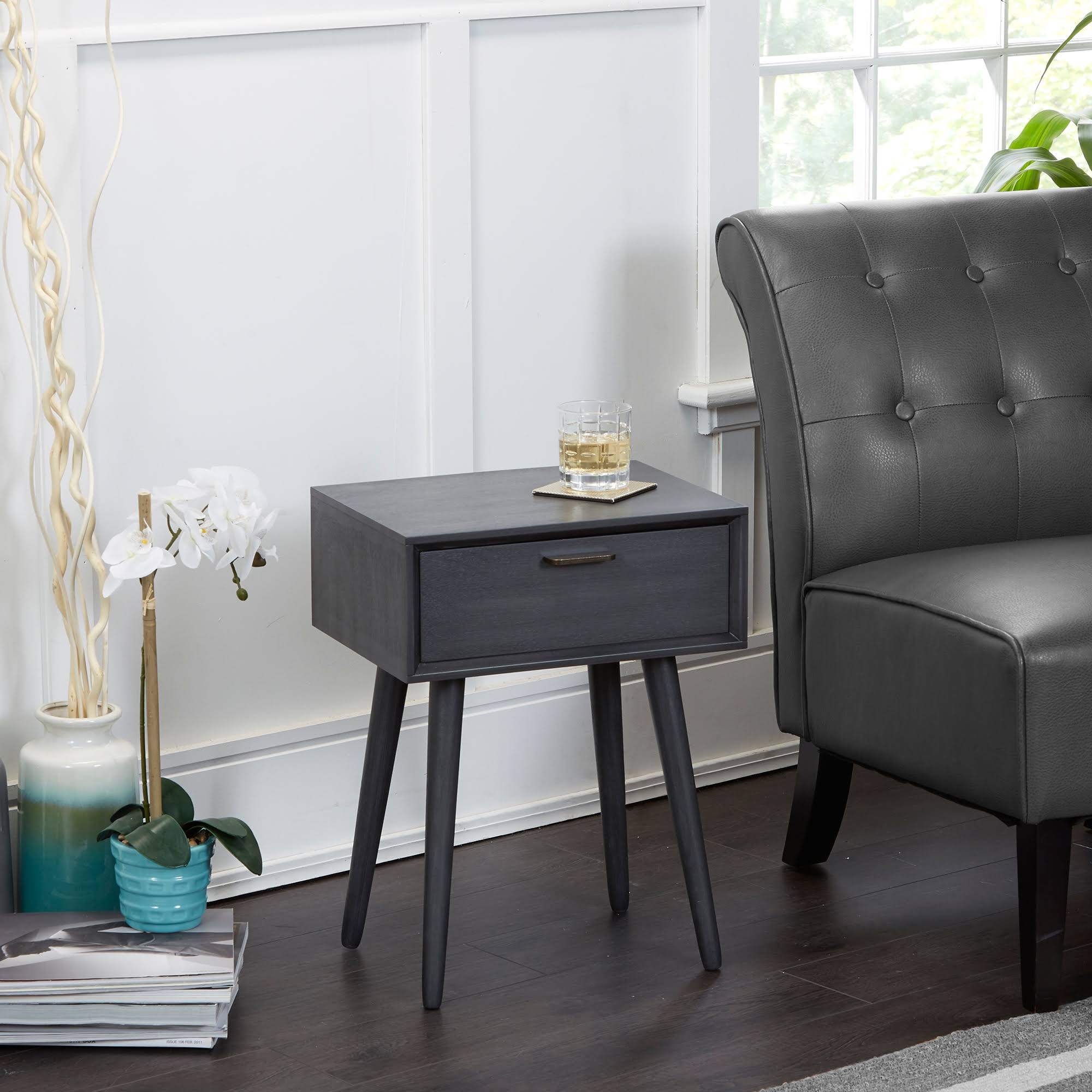 Mid Century Modern Accent Table, Dark Gray by Ashley HomeStore