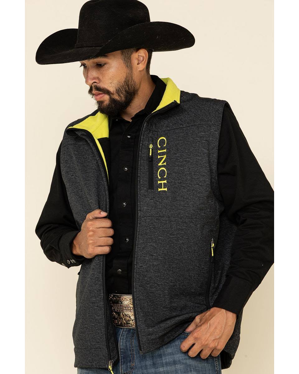 Cinch Men&s Concealed Carry Charcoal Grey Bonded Vest MWV1541001