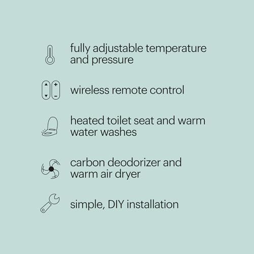 Brondell Swash SE600 Bidet Seat with Air Dryer, Stainless-Steel Nozzle, Nightlight, Deodorizer and Remote Control