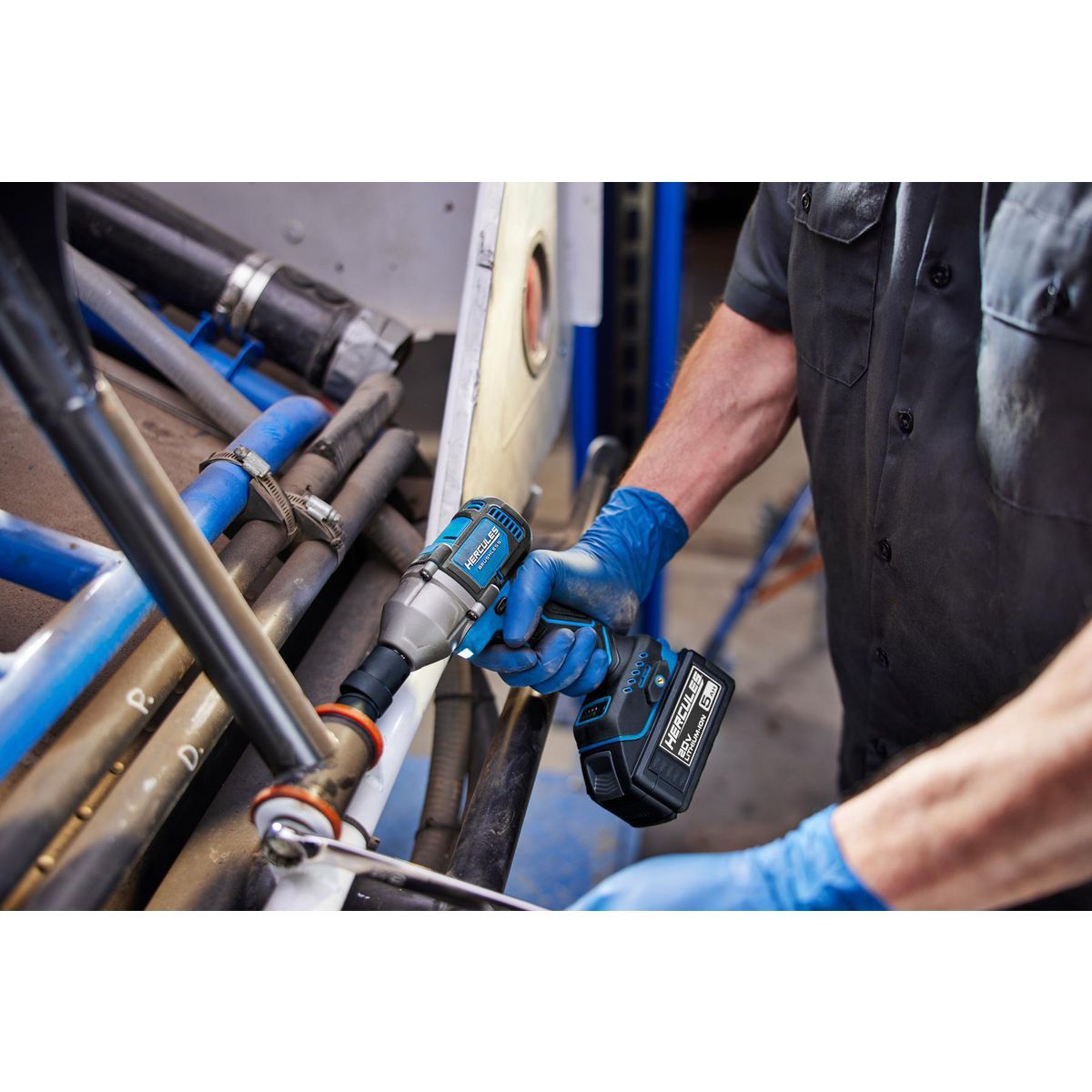 HERCULES 20V Brushless Cordless, 1/2 in. Compact, 4-Mode Impact Wrench with Friction Ring 窶・Tool Only