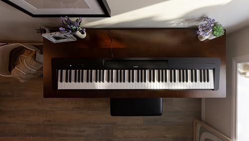 Yamaha 88-Key Weighted Portable Digital Piano Keyboard with Music Rest, Sustain Foot Switch, Built-in Speakers, USB Connectivity, Black (P45B)