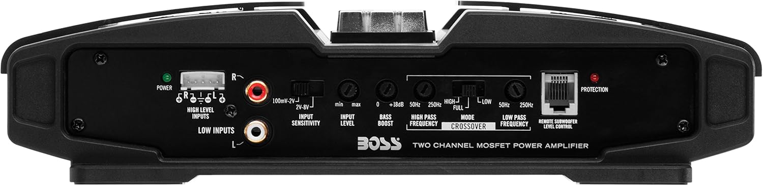 BOSS Audio Systems PT3000 2 Channel Car Amplifier – Phantom Series, 3000 Watts, Full Range, Class A/B, 2-4 Ohm Stable, MOSFET Power Supply, Bridgeable