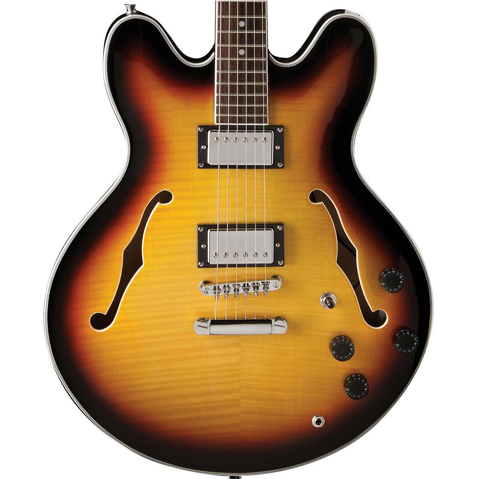 Oscar Schmidt OE30TS Semi Hollowbody Electric Guitar - Sunburst