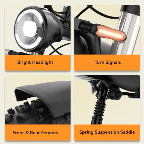 Dual Motor Electric Bike for Adults, 52V 4000/5000W Peak Motor, 40/45MPH, 1300Wh Battery, Up to 100 Miles Range, 26" x 4.0 Fat Tire Ebike with 7-Speed, Suspension, Turn Signals and Dual Disc Brakes