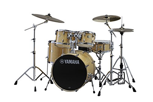 Yamaha 5pc Shell Pack with a 20" Kick 14” Snare Drum in Honey Amber for Students and Working Drummers, (SBP0F50HA)