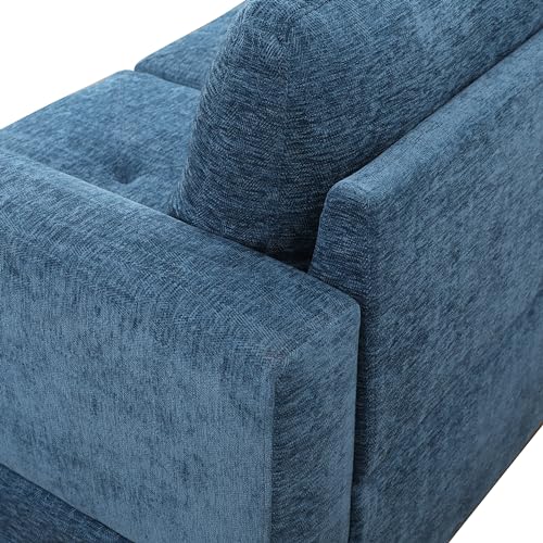 Couch, Sofa, Sectional Sofa, 3-Piece 4 Seat L Shaped Couch with Chaise and Storage Ottoman, Modern Fabric Couches for Living Room, Apartment, Office F09915A (Red)