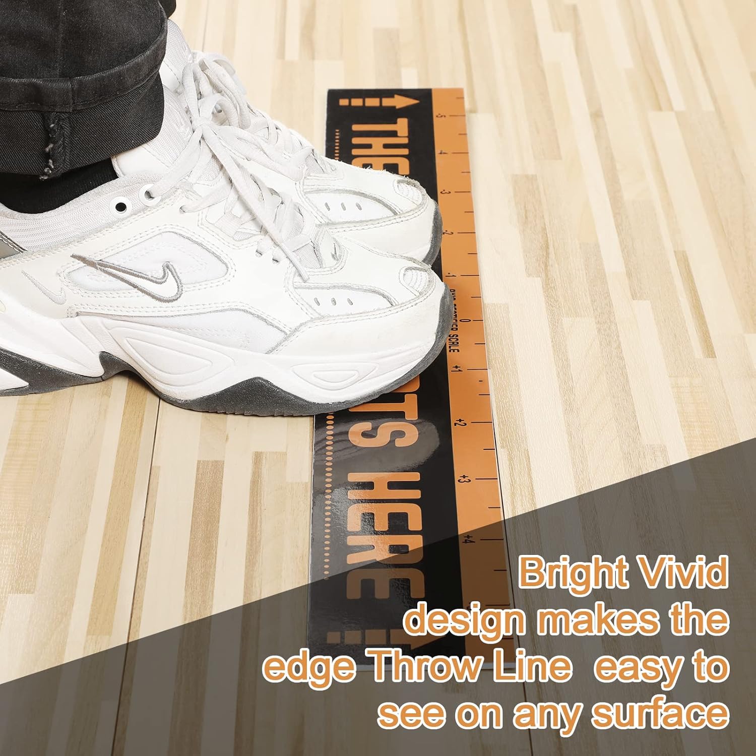 Yookeer 2 Pieces Dart Throw Toe Line Dart Line Floor Marker Waterproof Dartboard Toe Line Marker Dart Throw Line Sticker for Dart Players Lovers Steel Soft Tip Darts Accessories, 24 x 3 Inches