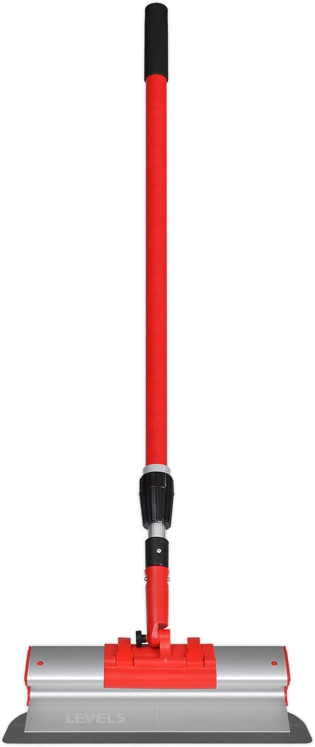LEVEL5 Skimming Blade Combo, 10 Blade + 40 - 67 Extension Handle | Smoothing/Knockdown Drywall Knife | Extruded Aluminum & European Stainless Steel Construction | High-Impact End Caps | 5-422