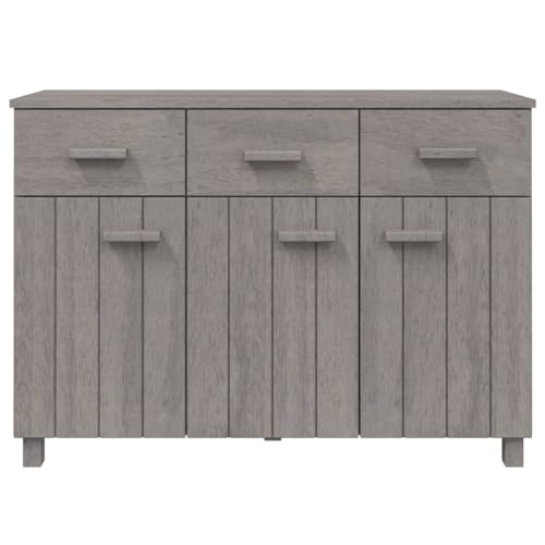 Buffets & Sideboards Sideboard Light Gray 44.5"x15.7"x31.5" Solid Wood Pine,Rustic Pinewood Sideboard with Sliding Drawers and Ample Storage Cabinets & Storage
