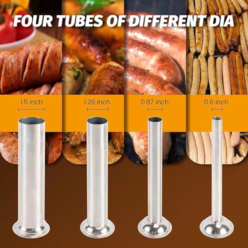 Hakka 15 Lb/7 L Sausage Stuffer 2 Speed Stainless Steel Vertical Sausage Maker