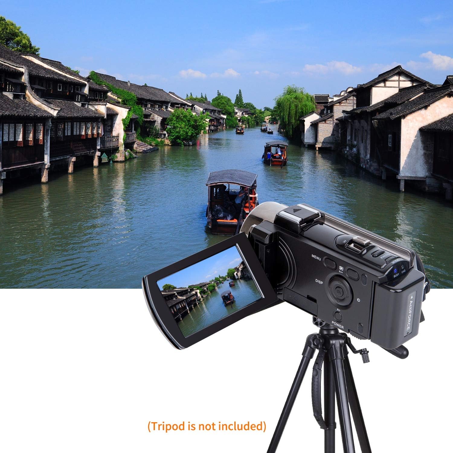 Video Camera Camcorder Digital Camera Recorder kicteck Full HD 1080P 15FPS 24MP 3.0 Inch 270 Degree Rotation LCD 16X Zoom Camcorder with 2 Batteries(604s) Pack of 2