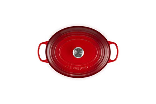 Le Creuset Enameled Cast Iron Signature Oval Dutch Oven, 8 qt., Cerise