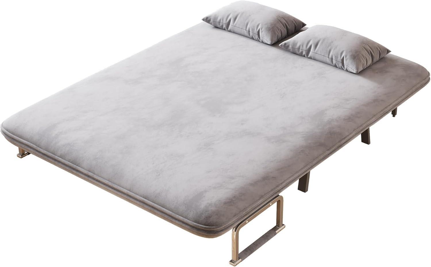 Folding Chair Bed, Comfortable Convertible Sleeper Sofa, 3-in-1 Foldable Bed with Adjustable Backrest and Pillow, Floor Loveseat, Cozy Sleeper Chair for Small Spaces, Office