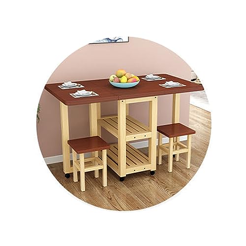 Space Saving Extendable Table, Folding Dining Table, Living Room Extendable Table, Multifunctional Convertible Dining Room Table (120x75x75cm/47x29x29in)